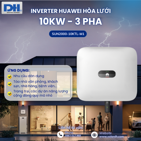 Ứng dụng và lợi ích Huawei 10kW SUN2000-10KTL-M1