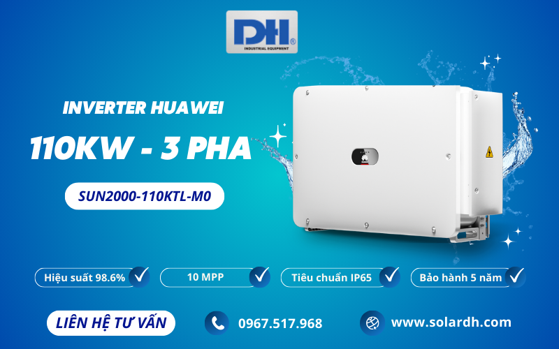 Inverter Huawei 110kW 3 Pha SUN2000-110KTL-M0