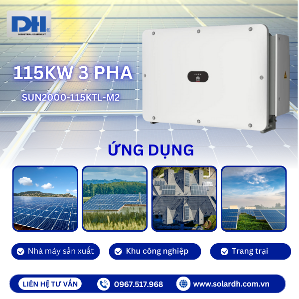 Ứng dụng của biến tần hòa lưới 115kW 3 pha