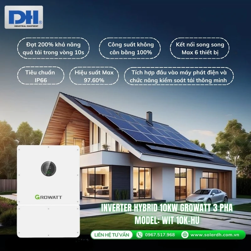 Ưu điểm nổi bật Growatt 10kW Hybrid 3 pha
