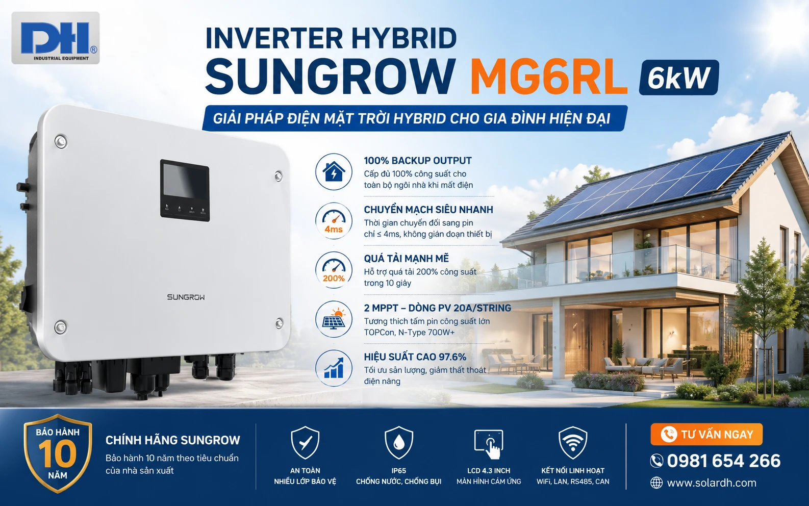 Inverter Hybrid 6kW Sungrow MG6RL