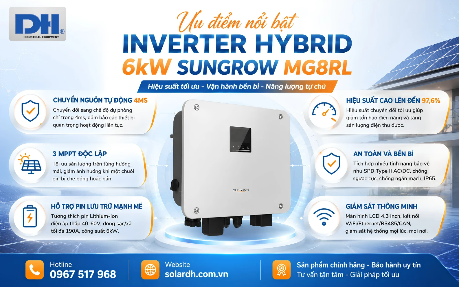 Ưu điểm nổi bật SUngrow MG8RL