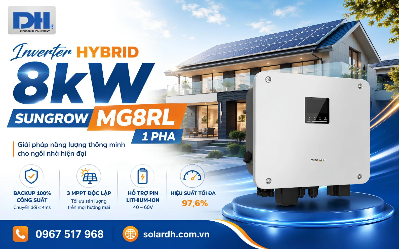 Inverter Hybrid 8kW Sungrow MG8RL