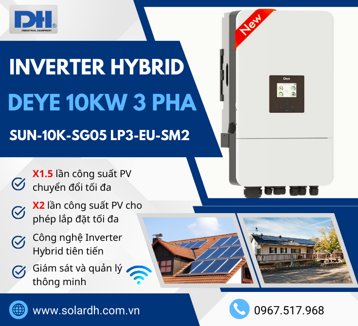 Inverter Hybrid Deye 10kW 3 pha
