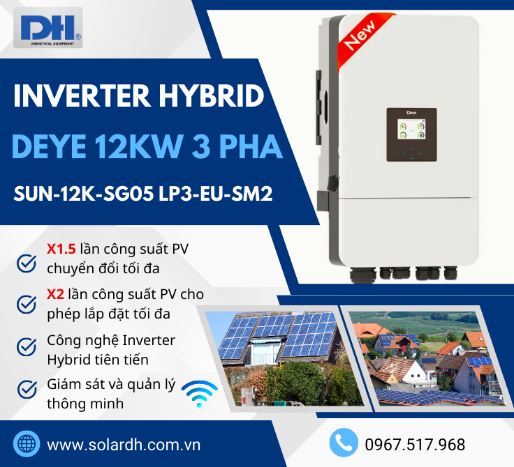 Inverter Hybrid Deye 12kW 3 pha