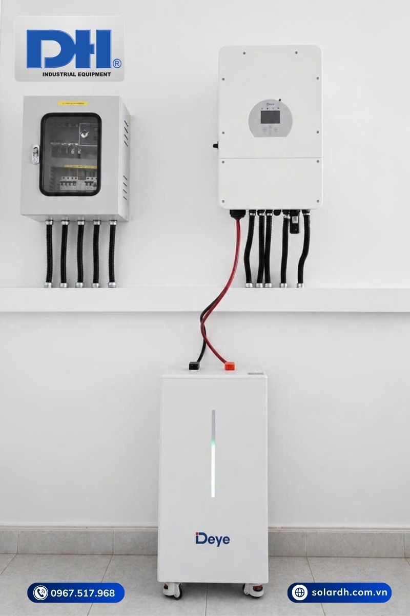 Ảnh lắp đặt SE-F16-E với Inverter Hybríd 20kW