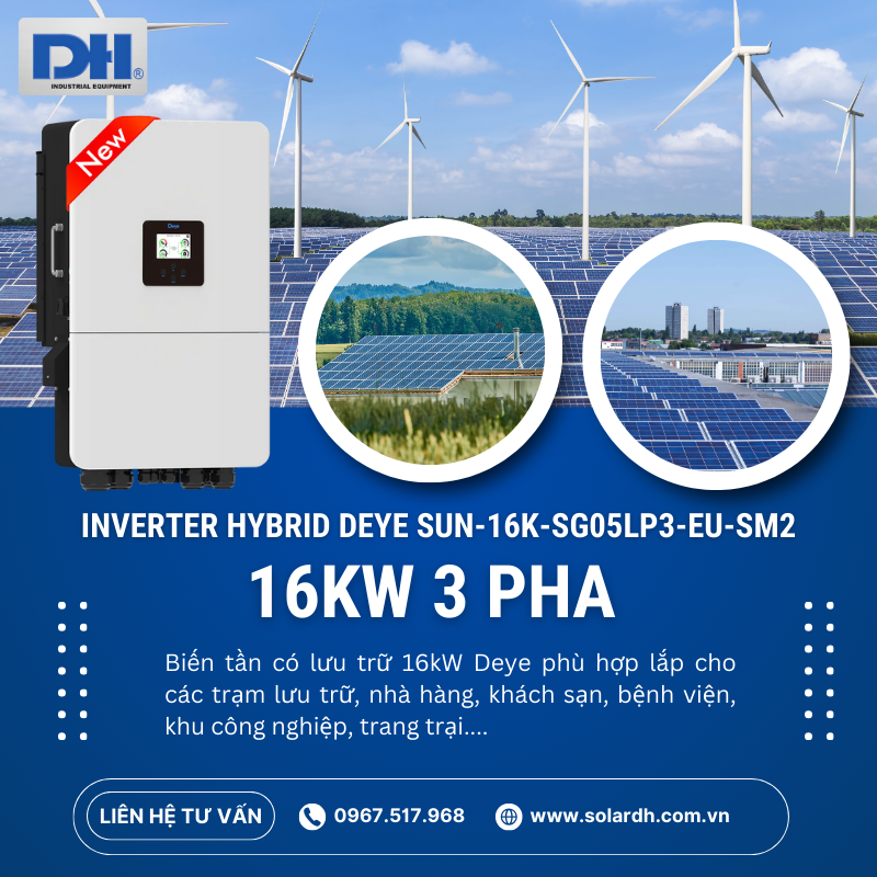 Ứng dụng của Inverter Hybrid Deye 16kW 3 pha