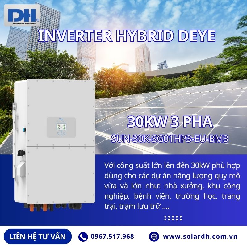Ứng dụng của Inverter Hybrid Deye 30kW 3 pha