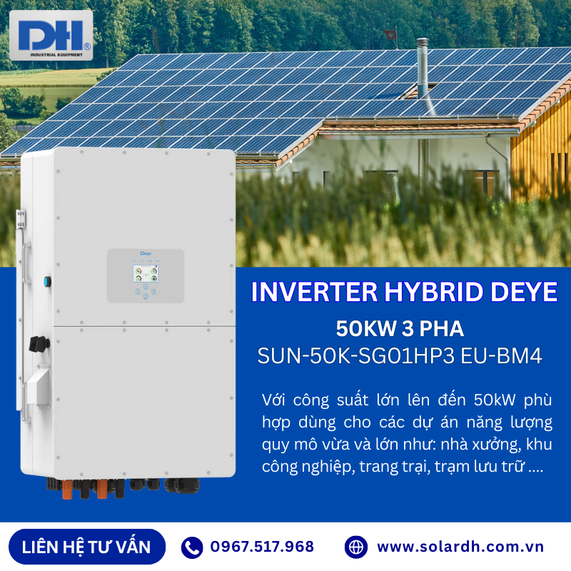 Ứng dụng của Inverter Hybrid Deye 50kW 3 pha