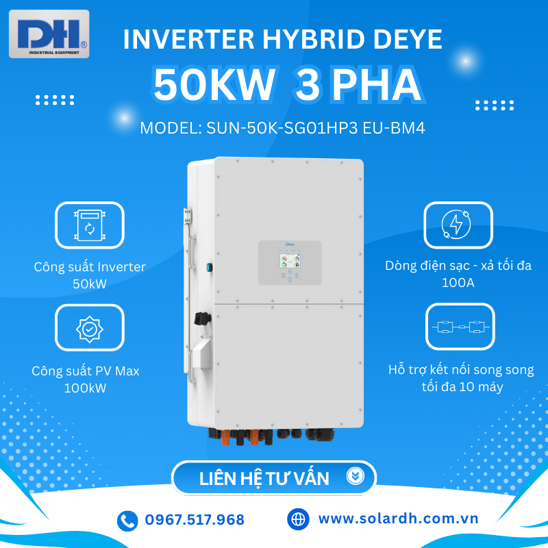 Inverter Hybrid Deye 50kW 3 pha