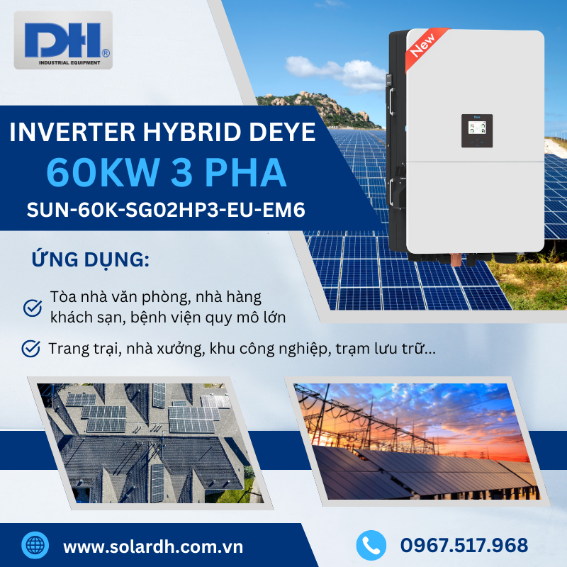 Ứng dụng của Inverter Deye Hybrid 60kW