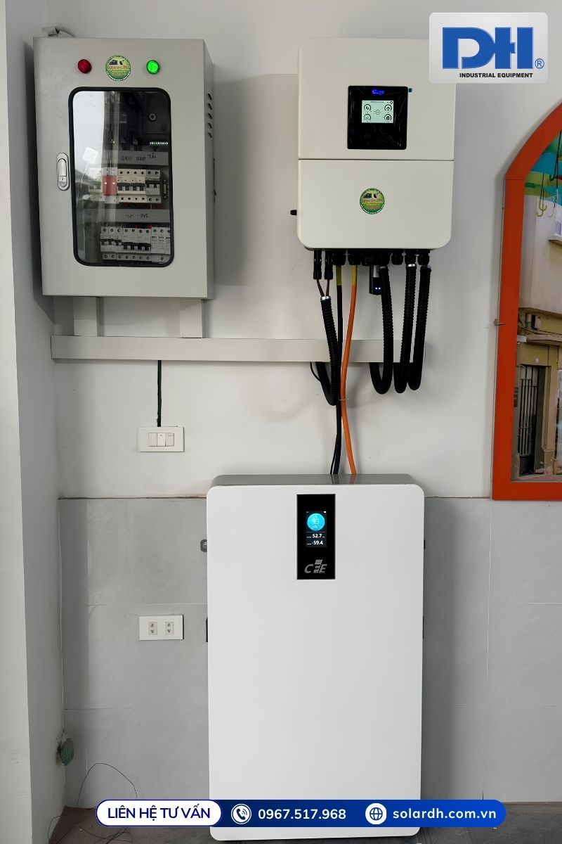 Hệ Hybrid 6kW kết hợp pin lưu trữ CFE