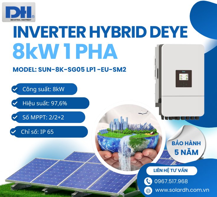 Inverter Hybrid Deye 8kW 1 Pha