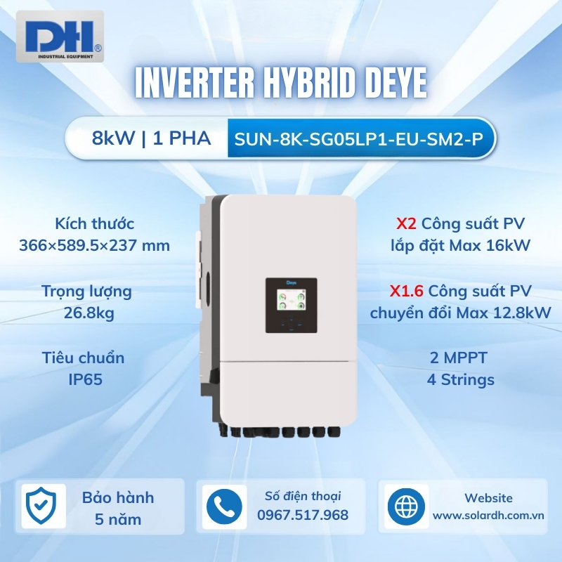Inverter Hybrid Deye 8kW 1 Pha