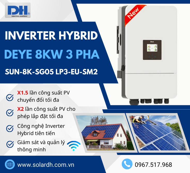 Inverter Hybrid Deye 8kW 3 pha