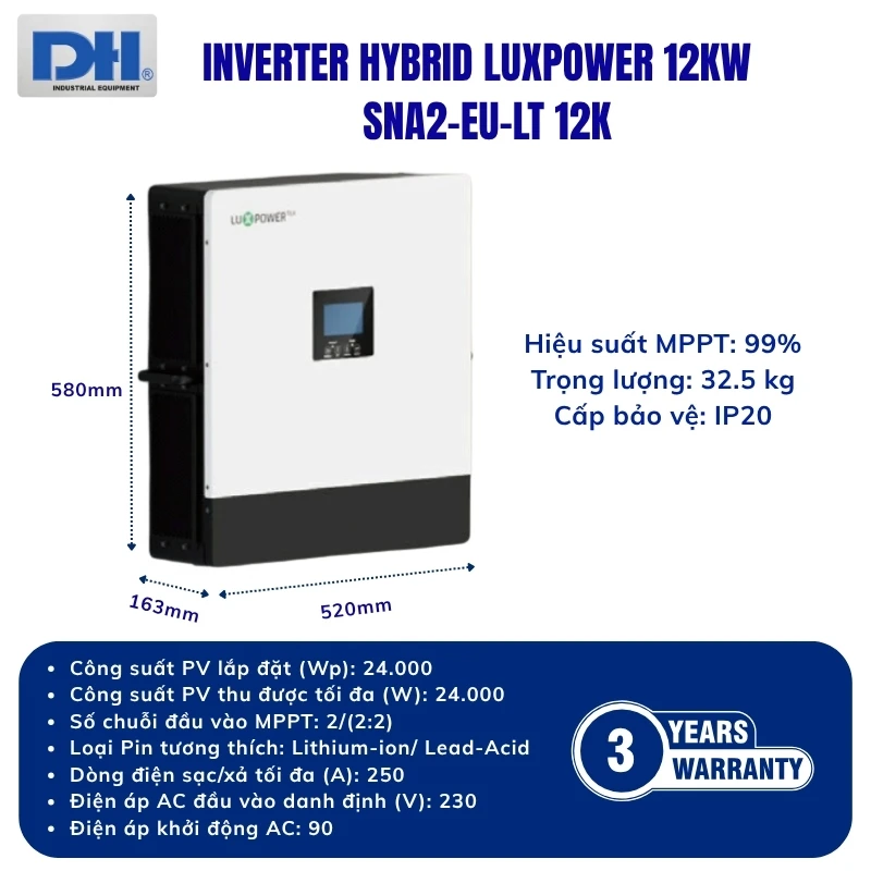 Thông số kỹ thuật SNA2-EU-LT 12K