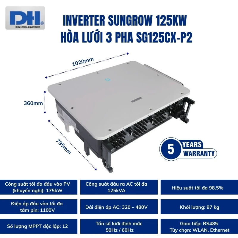 Thông số kỹ thuật SG125CX-P2