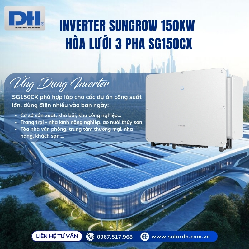 Ứng dụng Inverter Sungrow 150kW