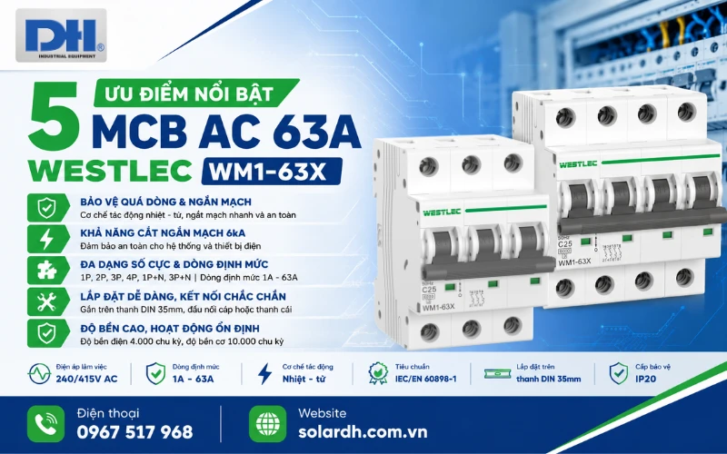Ưu điểm nổi bật MCB AC 63A