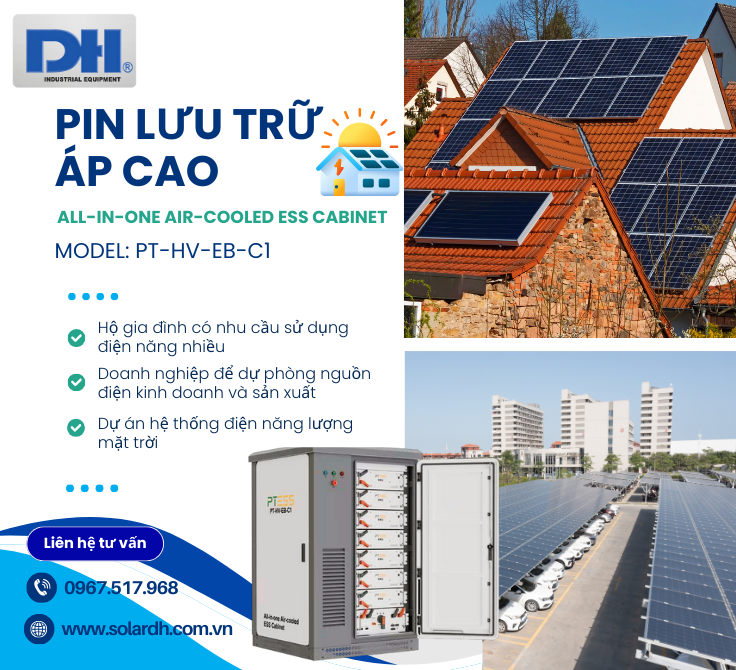 Ứng dụng Pin lưu trữ áp cao All-in-one