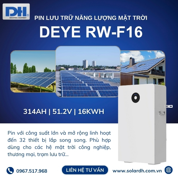 Ứng dụng của Pin lưu trữ điện mặt trời Deye RW-F16