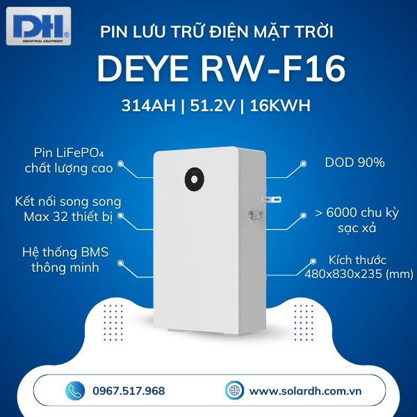 Tính năng nổi bật của Pin lưu trữ Deye RW-F16