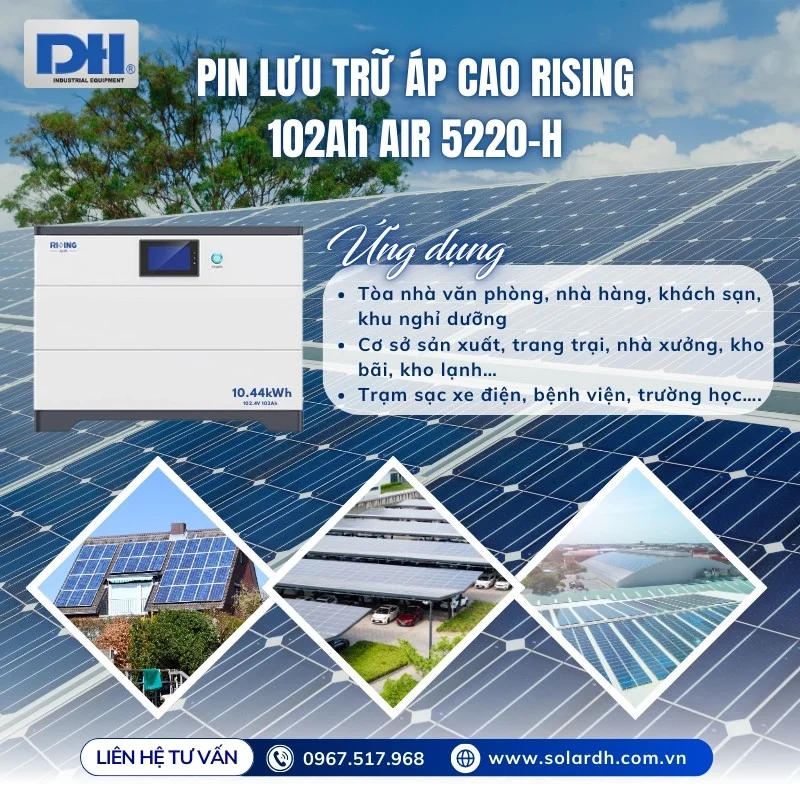 ​Ứng dụng pin lưu trữ 10.44kWh 102Ah áp cao  ​
