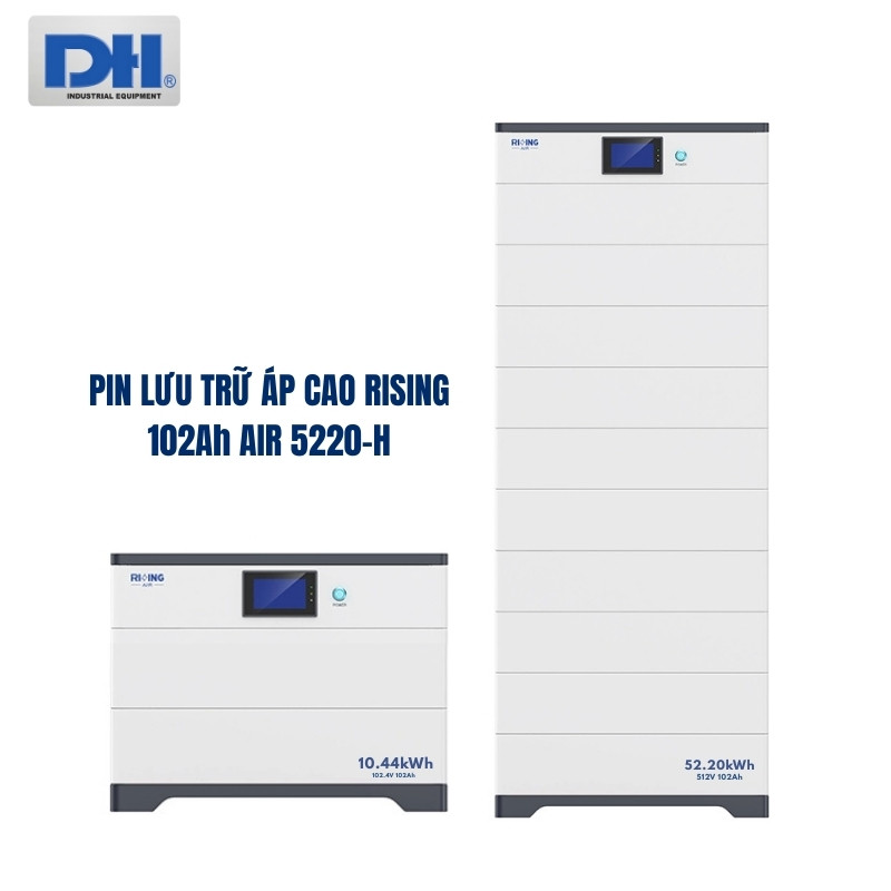 Pin lưu trữ 10.44kWh 102Ah áp cao Rising