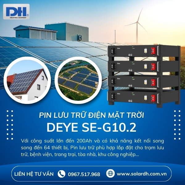 Ứng dụng Pin lưu trữ năng lượng mặt trời SE-G10.2