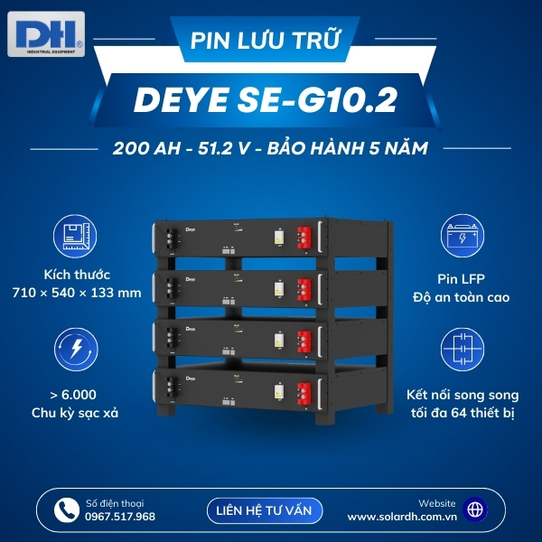 Tính năng nổi bật Pin lưu trữ Deye SE-G10.2