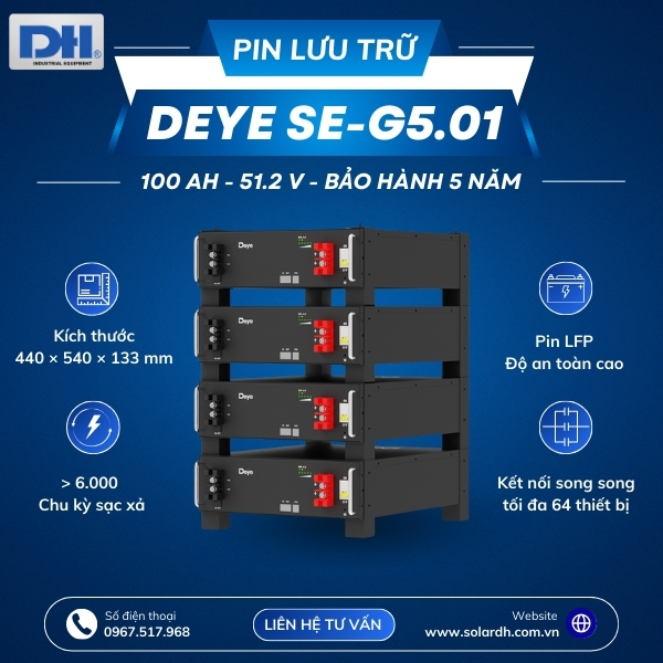 Tính năng nổi bật của Pin lưu trữ Deye SE-G5.1