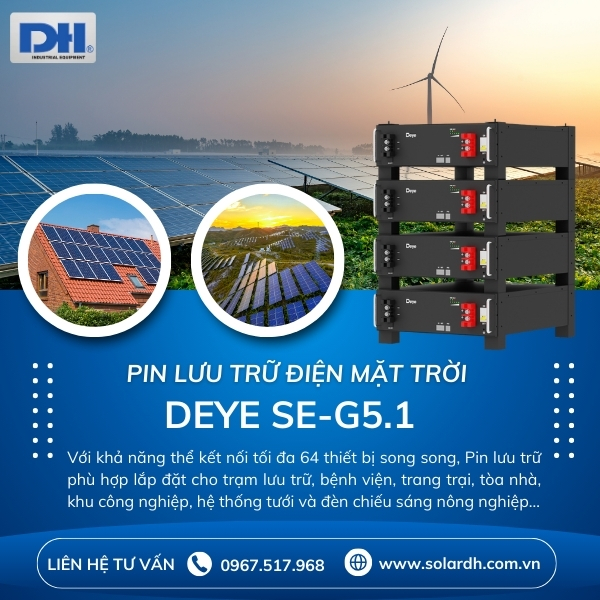 Ứng dụng của Pin lưu trữ Lithium Deye SE-G5.1