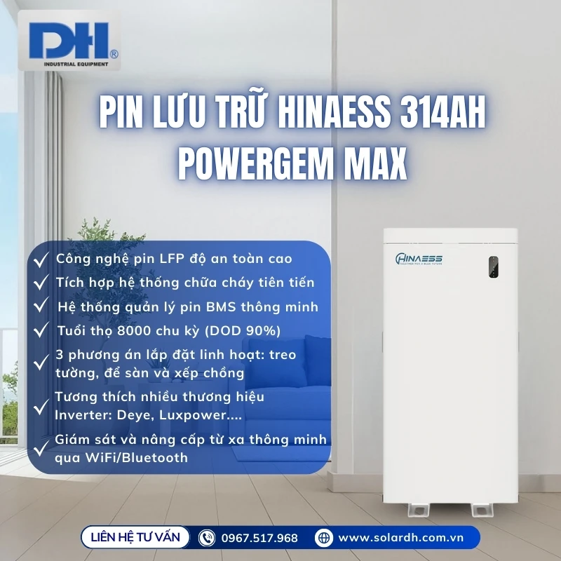 Tính năng nổi bật pin Hinaess 314Ah