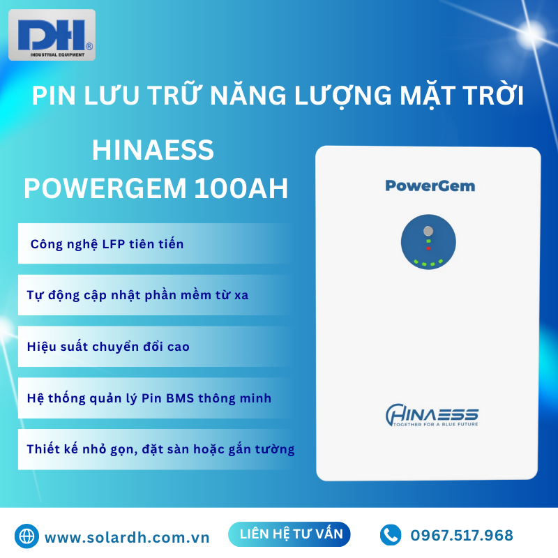 Ưu điểm nổi bật Pin lưu trữ năng lượng mặt trời HinaEss