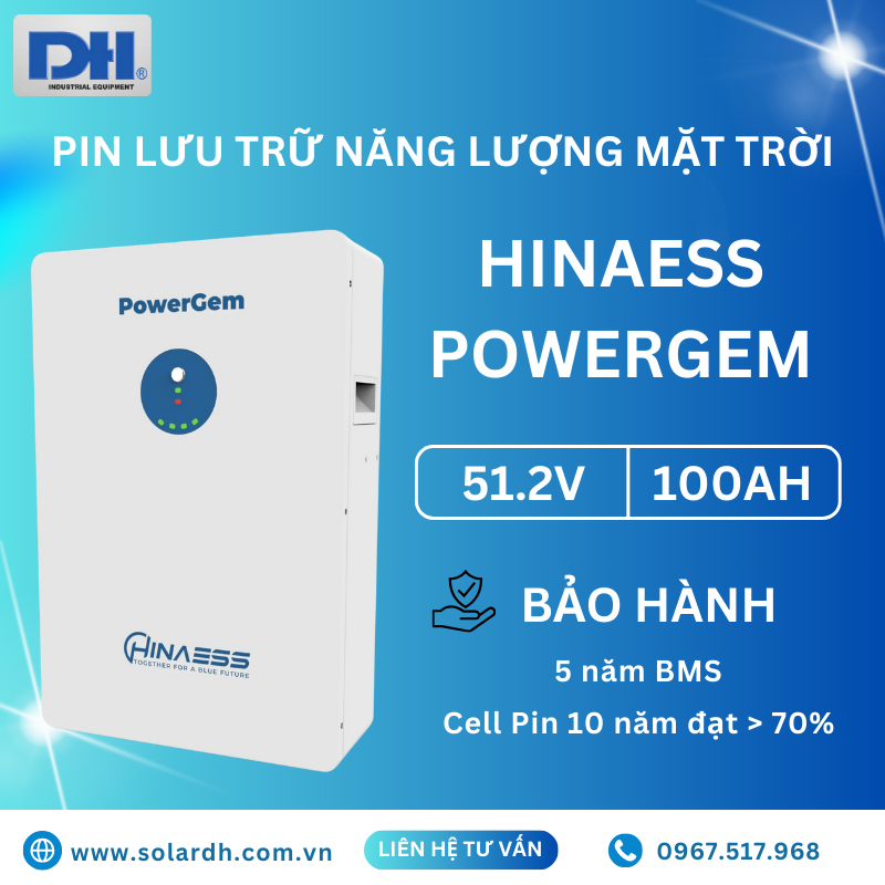 Pin lưu trữ HinaESS PowerGem 100Ah