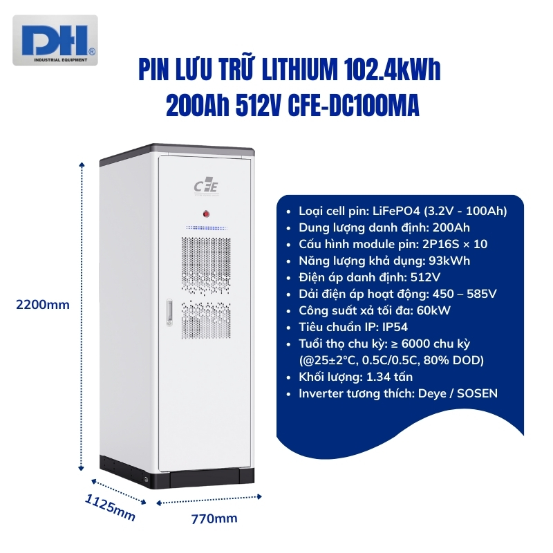 Thông số kỹ thuật CFE-DC100MA