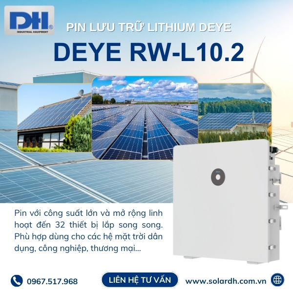 Ứng dụng Pin lưu trữ Deye RW-L10.2