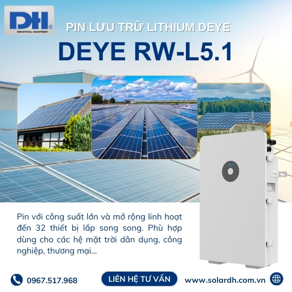 Ứng dụng của Pin lưu trữ điện mặt trời Deye RW-L5.1