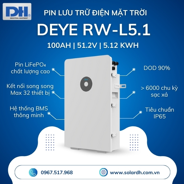 Tính năng nổi bật của Pin lưu trữ Deye RW-L5.1