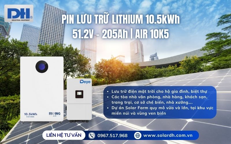 Ứng dụng pin Rising AIR 10K5