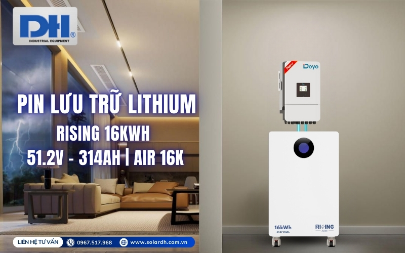 Pin lưu trữ Lithium Rising 16kWh