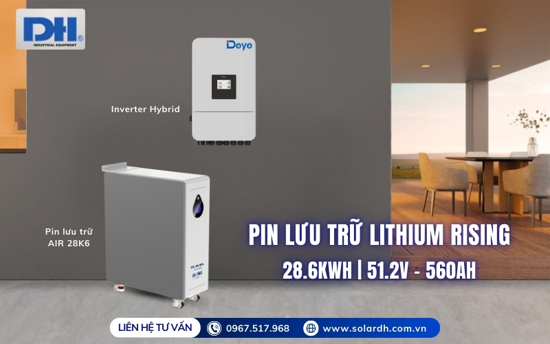 Pin lưu trữ Lithium Rising 28.6kWh