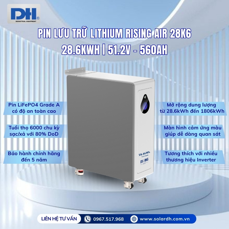 Ưu điểm nổi bật Rising 51.2V - 560Ah AIR 28K6