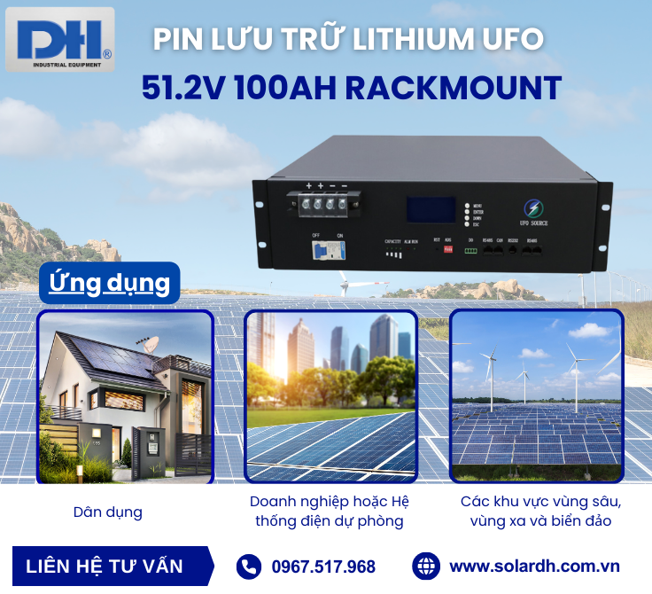 Công suất lớn 100Ah ứng dụng rộng rãi nhiều khu vực
