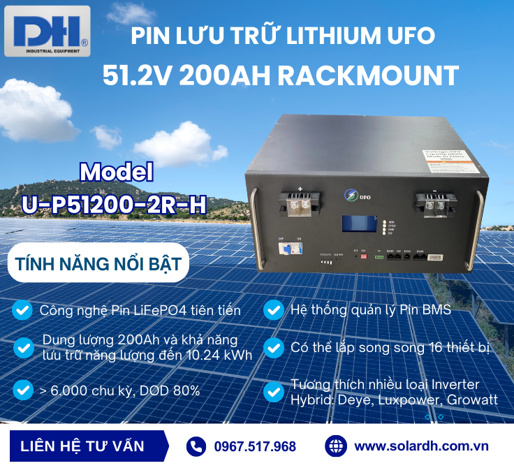 Tính năng nổi bật của Pin lưu trữ UFO 200Ah