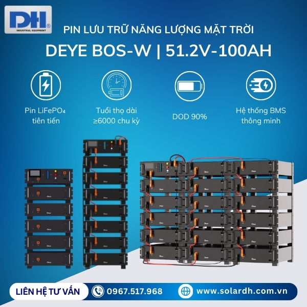 Tính năng nổi bật của Pin lưu trữ Deye BOS-W