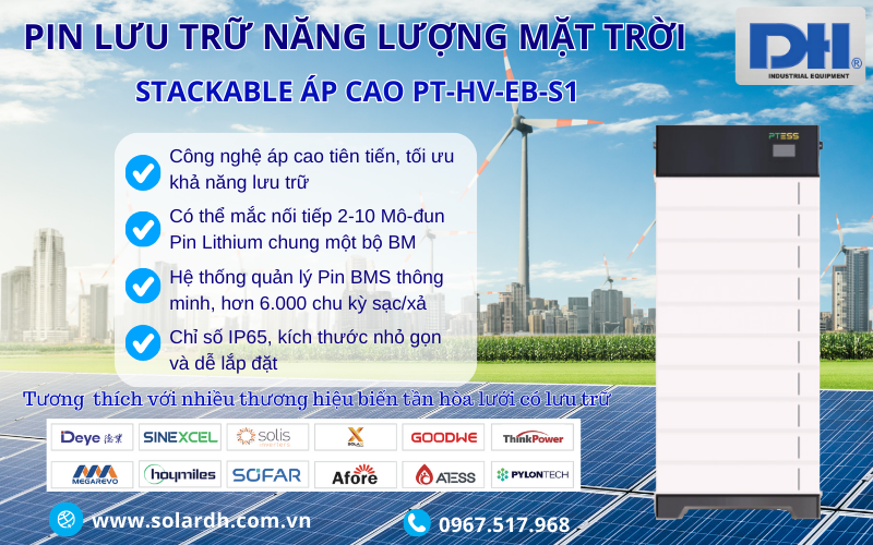 Ưu điểm nổi bật Pin lưu trữ PT-HV-EB-S1
