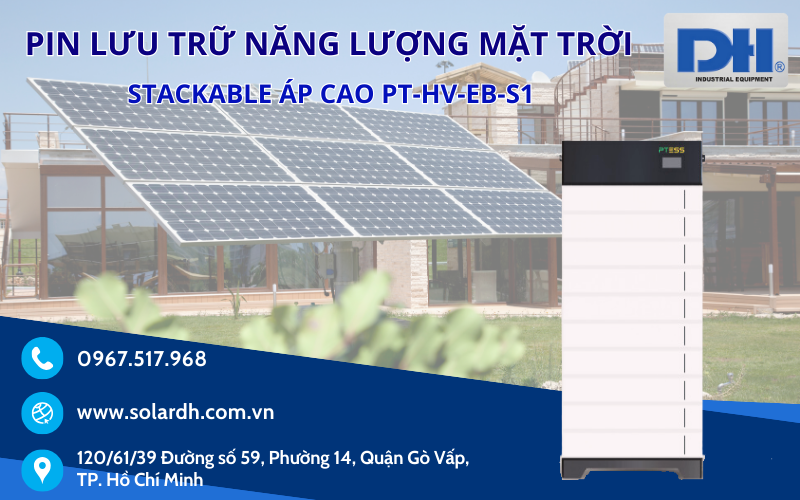 Pin lưu trữ năng lượng mặt trời Stackable áp cao