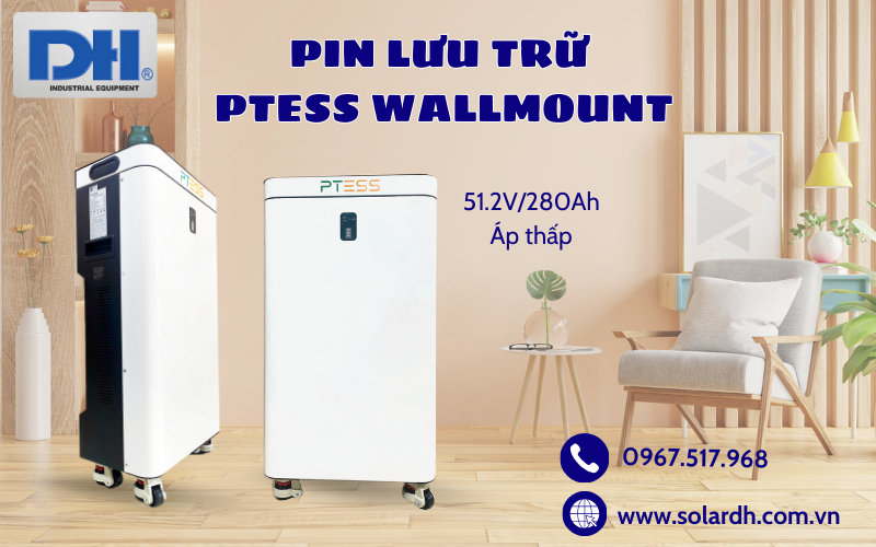 Pin lưu trữ PTESS WallMount 51.2V/280Ah