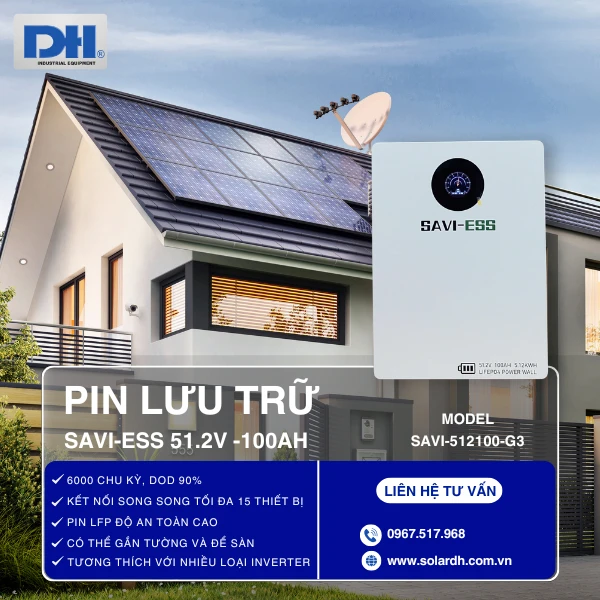 Các ưu điểm nổi bật của Pin lưu trữ SAVI-ESS 100Ah
